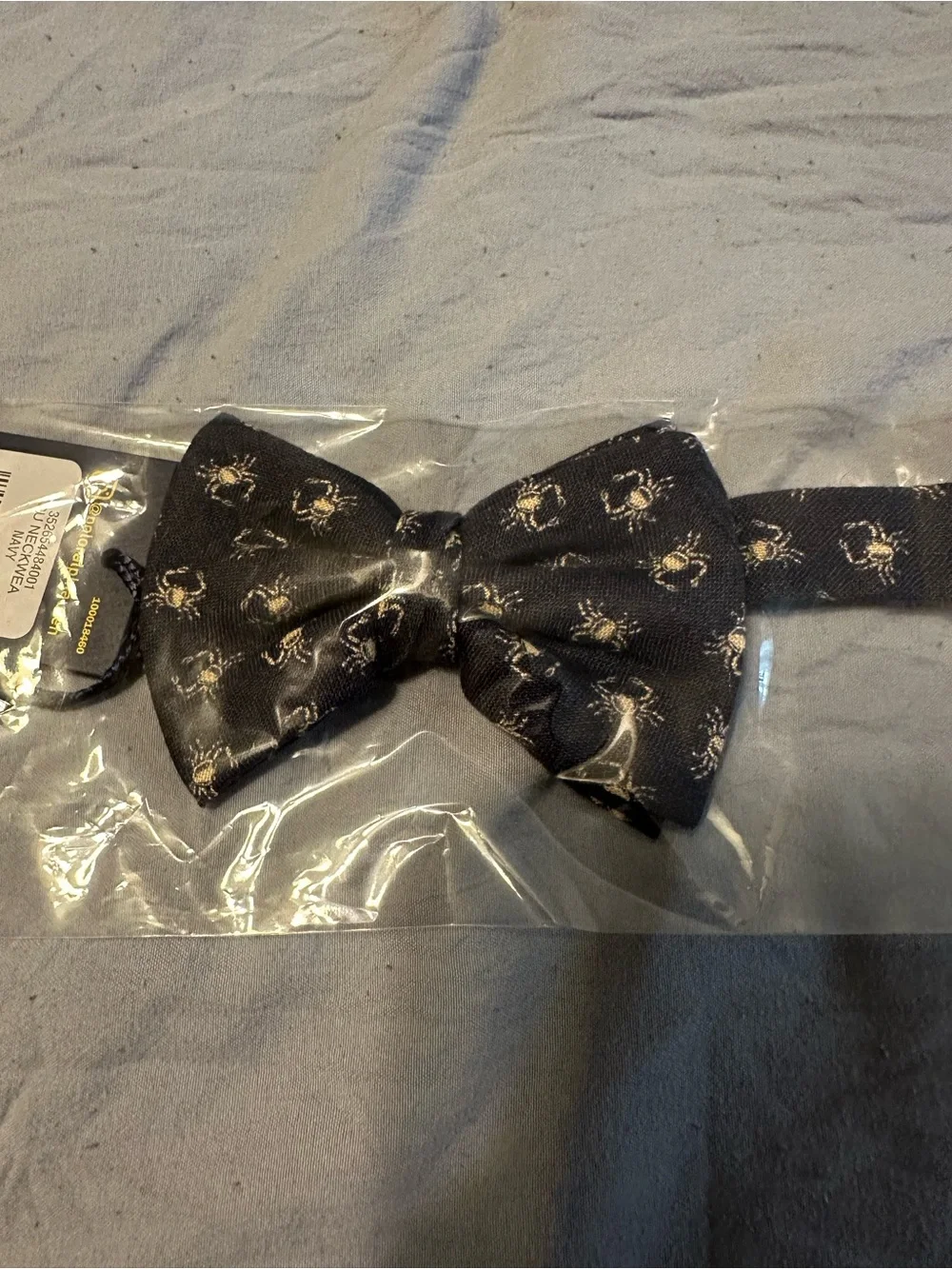 Polo by Ralph Lauren Black Bow Tie with Small Crest Motif